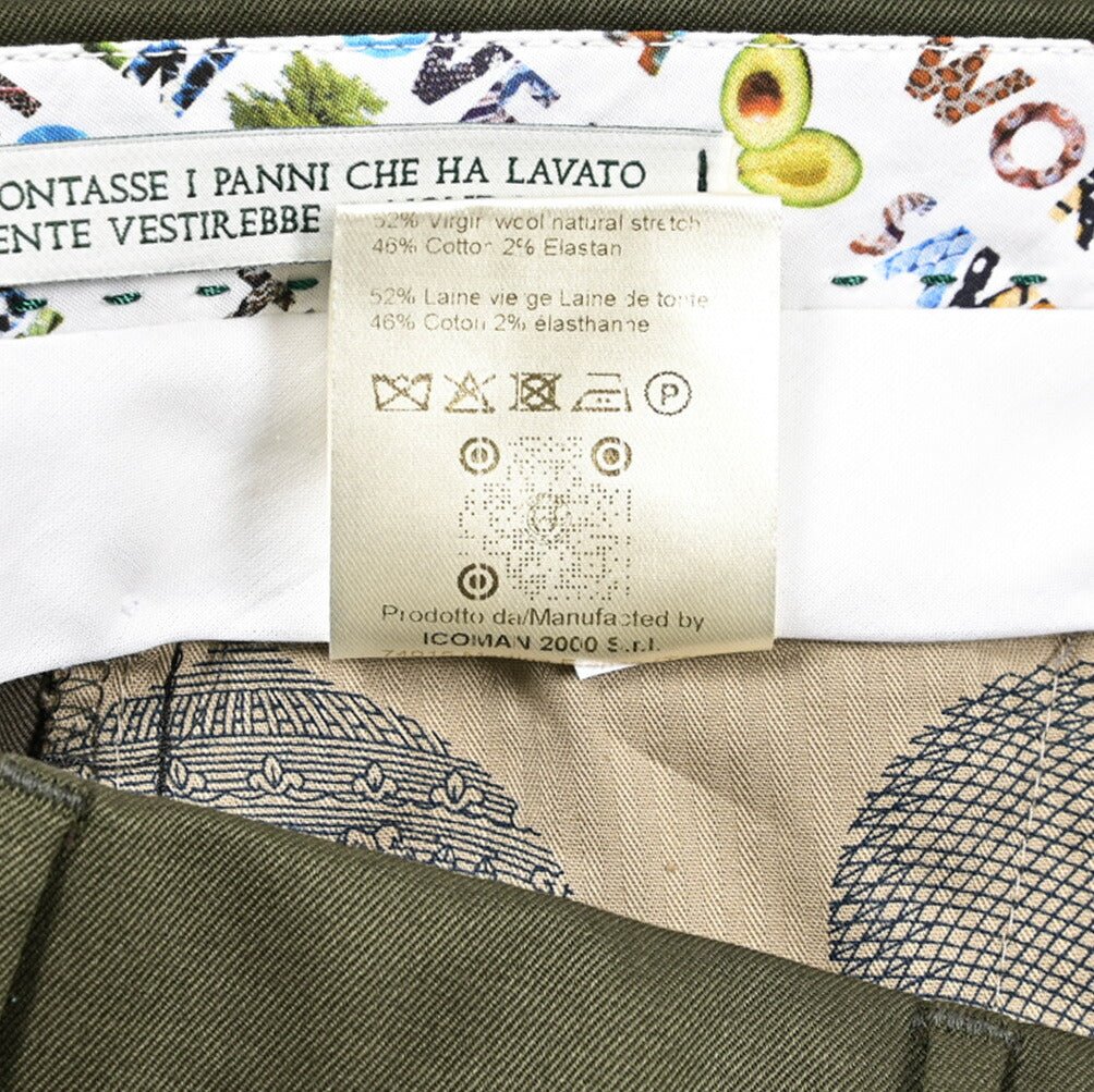 BERWICH "MORELLO" ストレッチウールコットン ノータックスリムパンツ｜424412 - 52｜GUARDAROBA MILANO OFFICIAL STORE