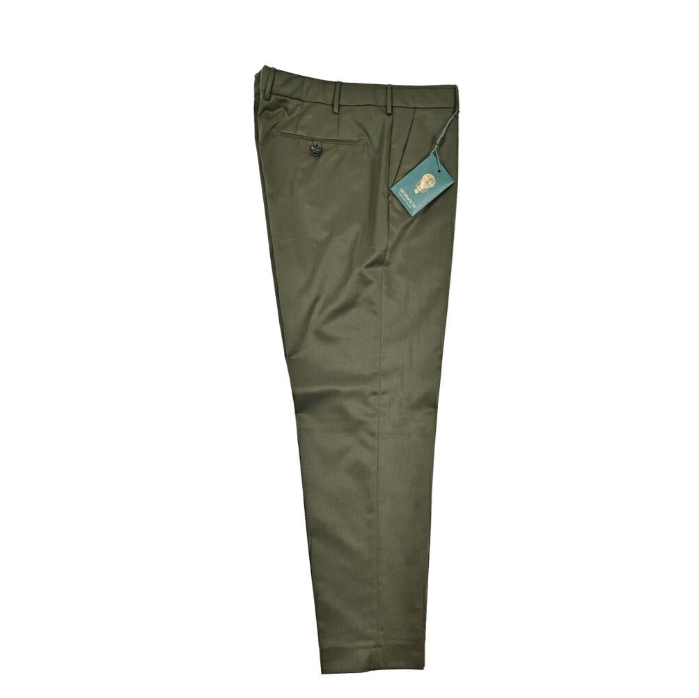 BERWICH "MORELLO" ストレッチウールコットン ノータックスリムパンツ｜424412 - 52｜GUARDAROBA MILANO OFFICIAL STORE