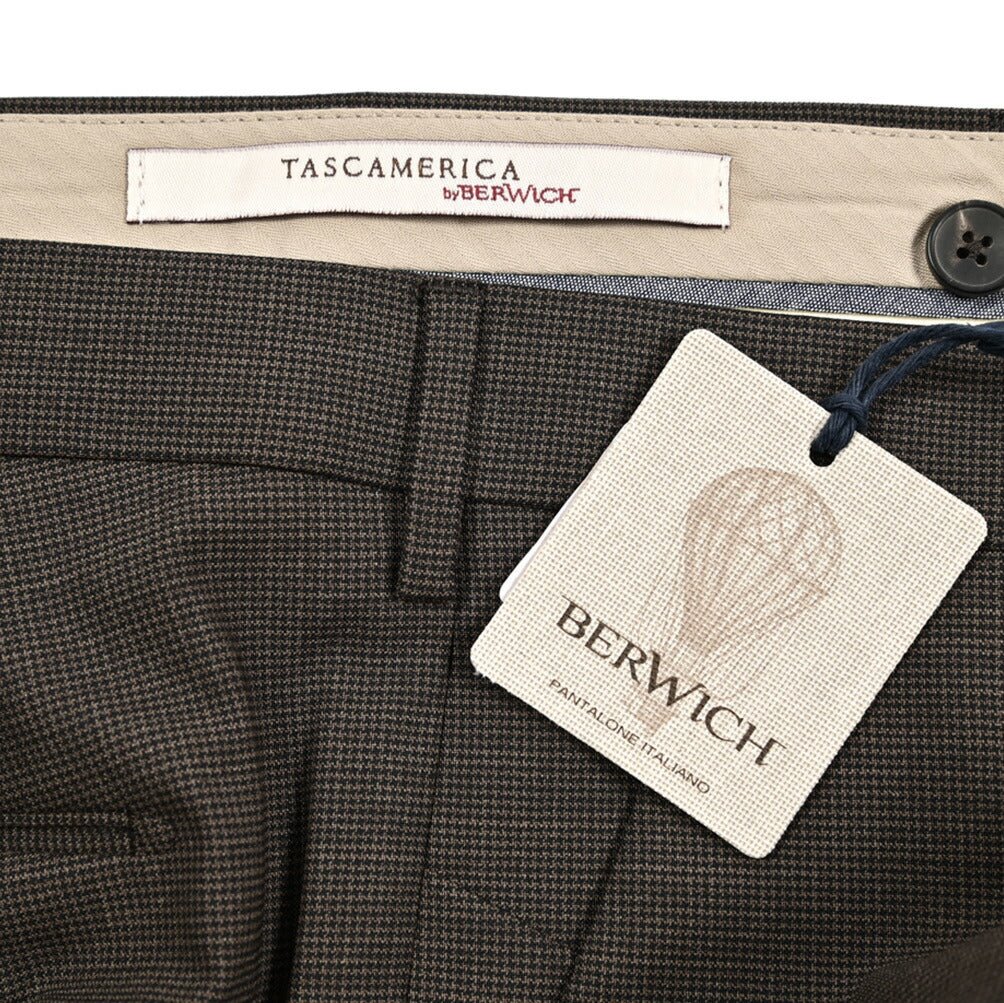 BERWICH "MORELLO" ストレッチウール ノータックスリムスラックス｜424467 - 46｜GUARDAROBA MILANO OFFICIAL STORE