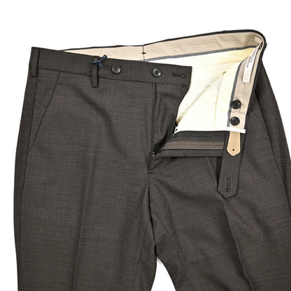 BERWICH "MORELLO" ストレッチウール ノータックスリムスラックス｜424467 - 46｜GUARDAROBA MILANO OFFICIAL STORE