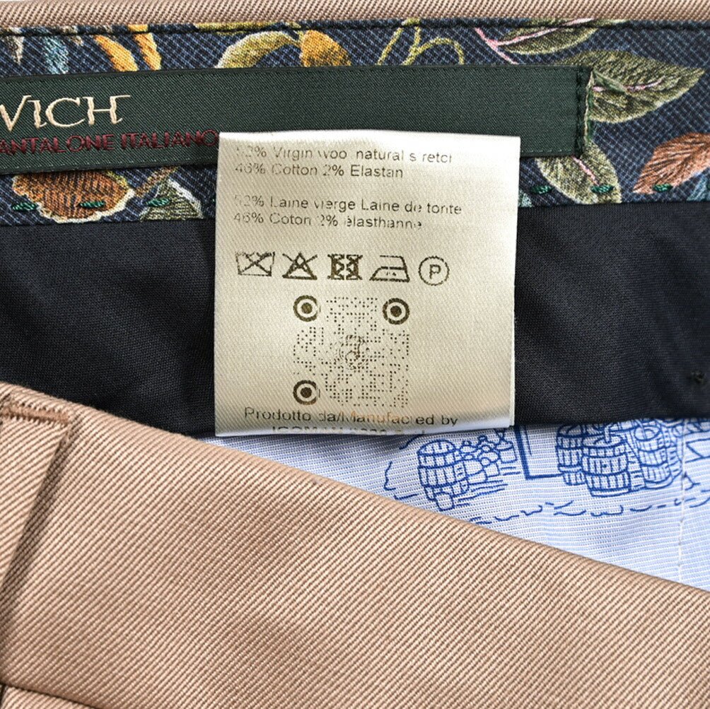 BERWICH "MORELLO" ストレッチウール コットン混ノータックスリムパンツ｜424748 - 46｜GUARDAROBA MILANO OFFICIAL STORE