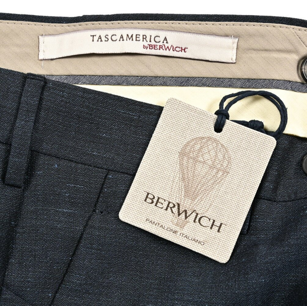 BERWICH "MORELLO" ウールリネン ノータックスラックス｜425077 - 46｜GUARDAROBA MILANO OFFICIAL STORE