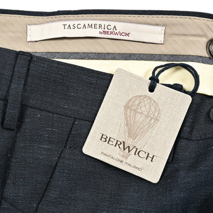 BERWICH "MORELLO" ウールリネン ノータックスラックス｜425077 - 46｜GUARDAROBA MILANO OFFICIAL STORE
