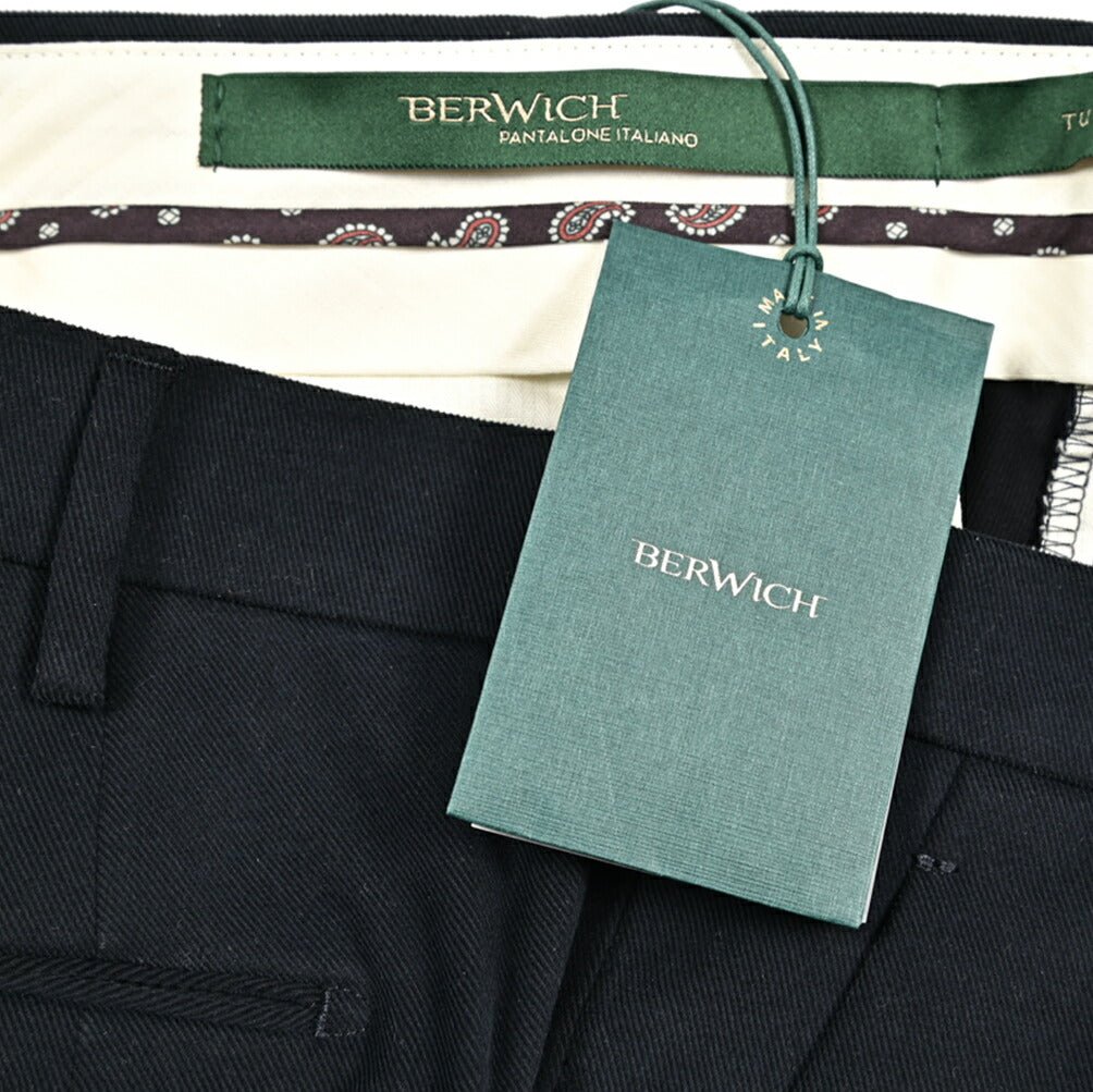 BERWICH "MORELLO" ストレッチコットン ノータックパンツ｜433778-44｜GUARDAROBA MILANO OFFICIAL STORE
