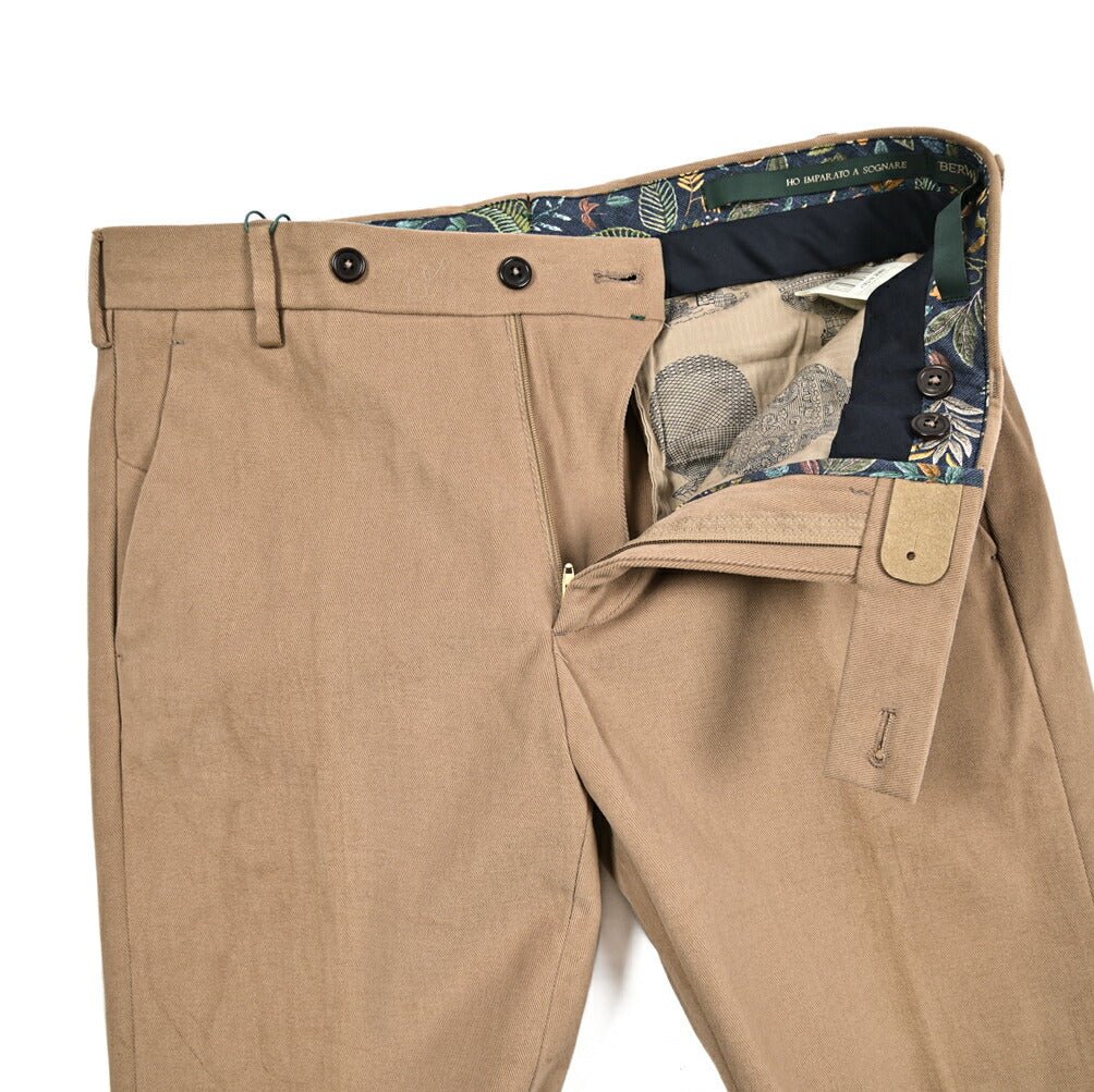 BERWICH "MORELLO" ストレッチコットン ノータックパンツ｜433862-46｜GUARDAROBA MILANO OFFICIAL STORE