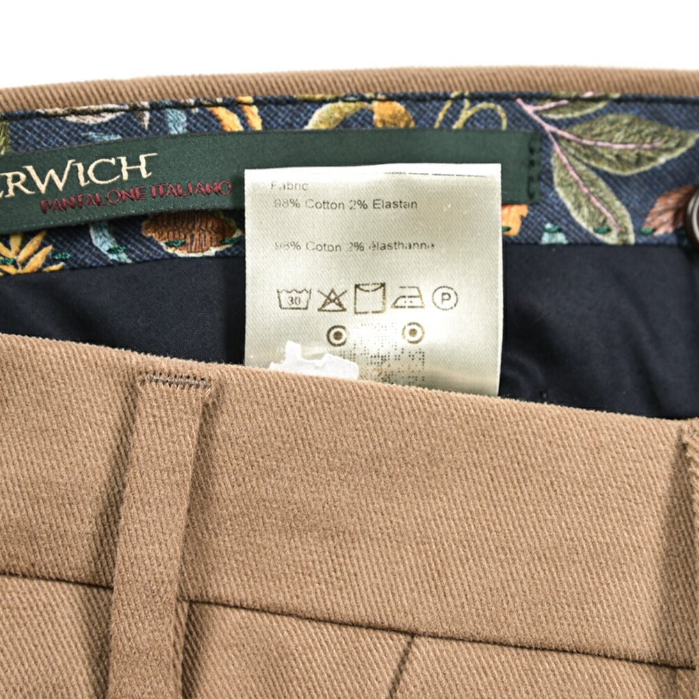 BERWICH "MORELLO" ストレッチコットン ノータックパンツ｜433862-46｜GUARDAROBA MILANO OFFICIAL STORE