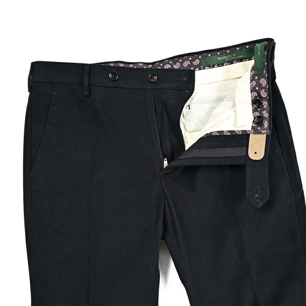 新春セール｜BERWICH "MORELLO" ストレッチコットン ノータックパンツ｜433904-46｜GUARDAROBA MILANO OFFICIAL STORE