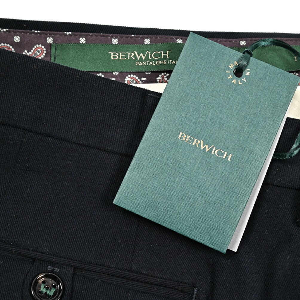新春セール｜BERWICH "MORELLO" ストレッチコットン ノータックパンツ｜433904-46｜GUARDAROBA MILANO OFFICIAL STORE
