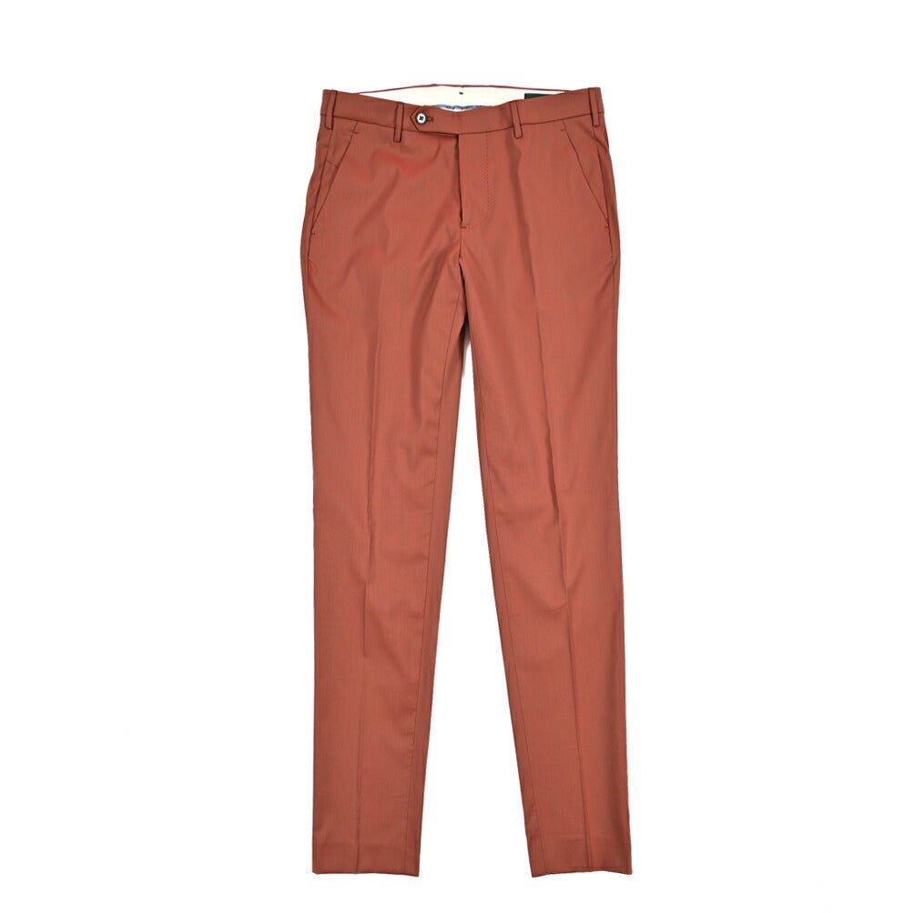 BERWICH "MORELLO" ヴァージンウール混 ノータックスラックス レッド(peach) 46 | GUARDAROBA MILANO OFFICIAL STORE