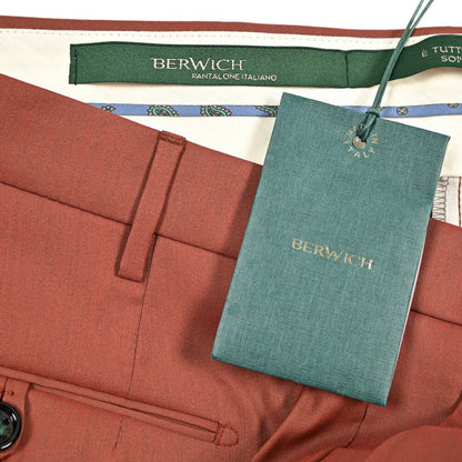 BERWICH "MORELLO" ヴァージンウール混 ノータックスラックス レッド(peach) 46 | GUARDAROBA MILANO OFFICIAL STORE