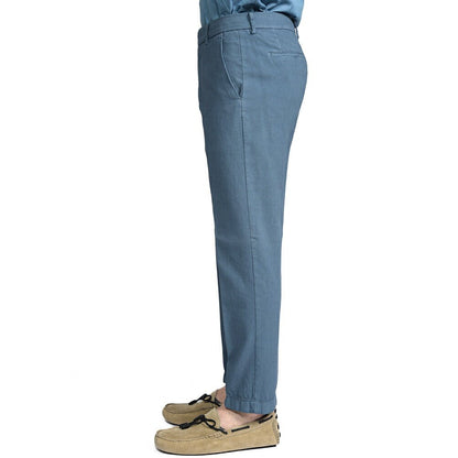 BERWICH "MORELLO" ストレッチコットン ノータックパンツ ブルー(blue786) 48 | GUARDAROBA MILANO OFFICIAL STORE