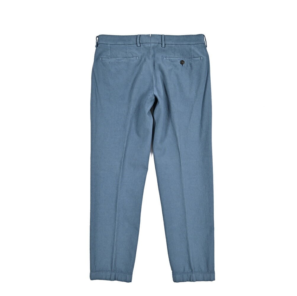 BERWICH "MORELLO" ストレッチコットン ノータックパンツ ブルー(blue786) 48 | GUARDAROBA MILANO OFFICIAL STORE