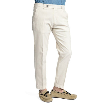 BERWICH "MORELLO" ストレッチコットン ノータックパンツ オフホワイト(latte802) 48 | GUARDAROBA MILANO OFFICIAL STORE