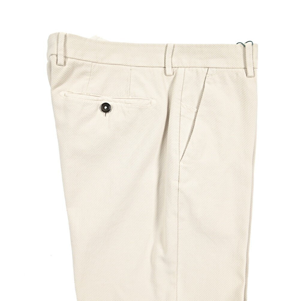 BERWICH "MORELLO" ストレッチコットン ノータックパンツ オフホワイト(latte802) 48 | GUARDAROBA MILANO OFFICIAL STORE