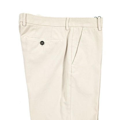 BERWICH "MORELLO" ストレッチコットン ノータックパンツ オフホワイト(latte802) 48 | GUARDAROBA MILANO OFFICIAL STORE