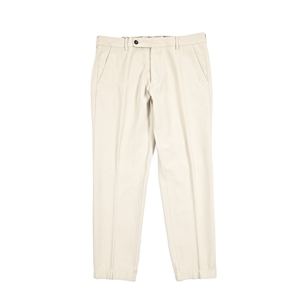 BERWICH "MORELLO" ストレッチコットン ノータックパンツ オフホワイト(latte802) 48 | GUARDAROBA MILANO OFFICIAL STORE