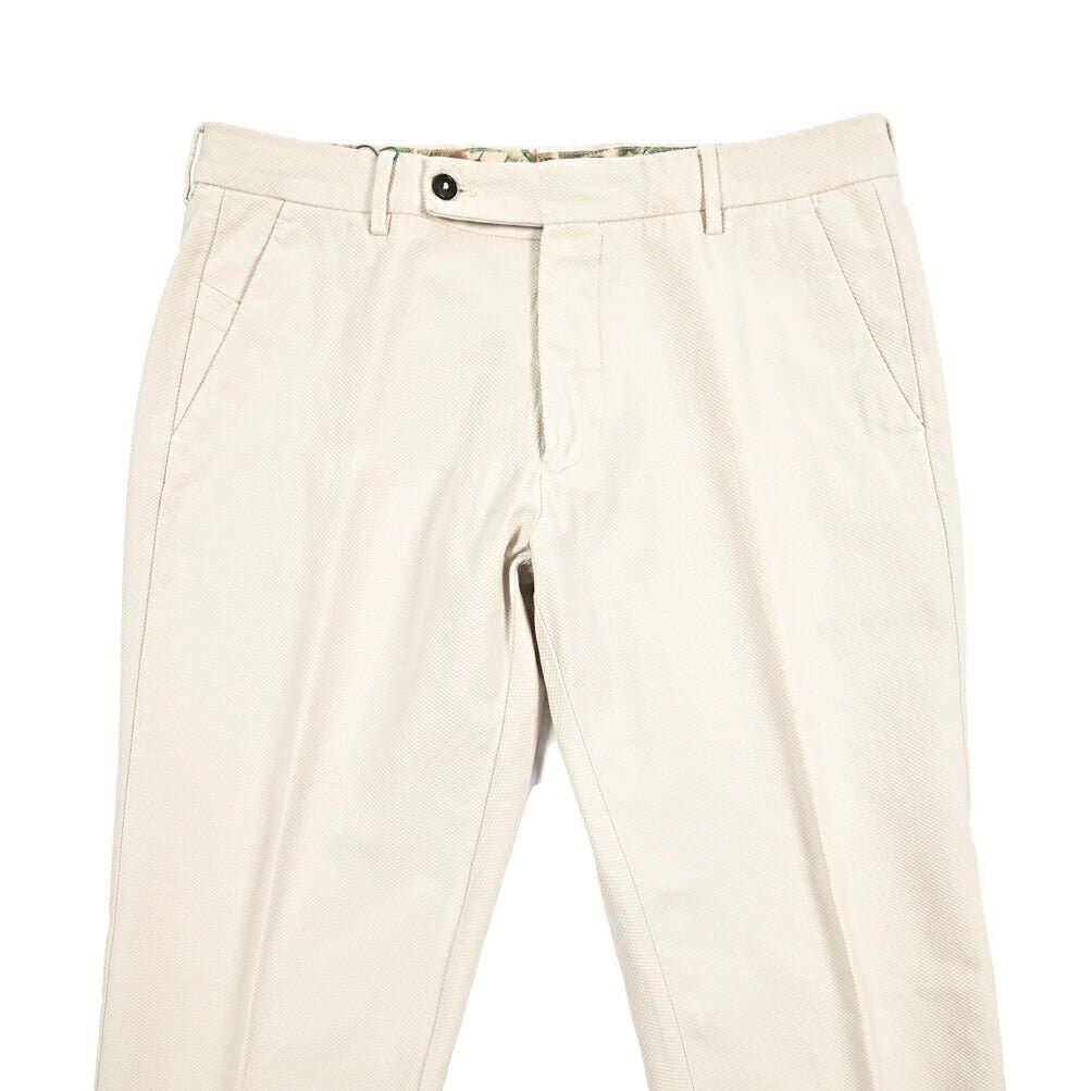 BERWICH "MORELLO" ストレッチコットン ノータックパンツ オフホワイト(latte802) 48 | GUARDAROBA MILANO OFFICIAL STORE
