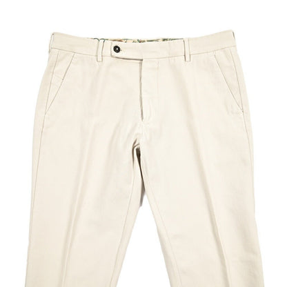 BERWICH "MORELLO" ストレッチコットン ノータックパンツ オフホワイト(latte802) 48 | GUARDAROBA MILANO OFFICIAL STORE