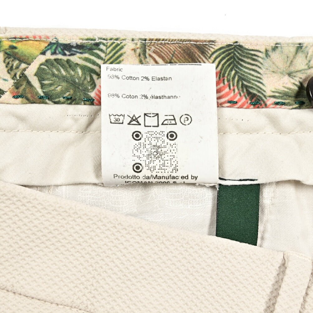 BERWICH "MORELLO" ストレッチコットン ノータックパンツ オフホワイト(latte802) 48 | GUARDAROBA MILANO OFFICIAL STORE