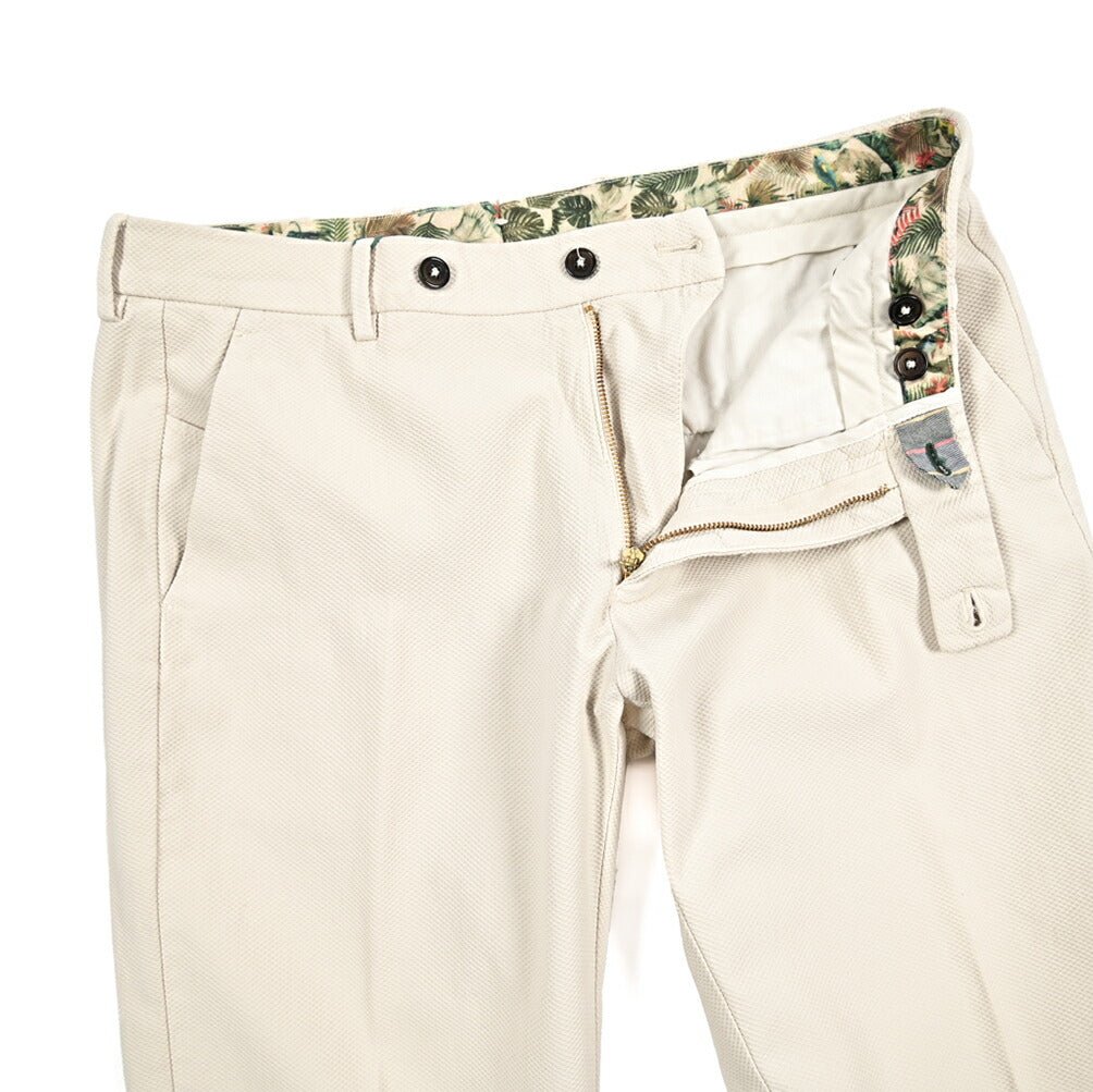 BERWICH "MORELLO" ストレッチコットン ノータックパンツ オフホワイト(latte802) 48 | GUARDAROBA MILANO OFFICIAL STORE