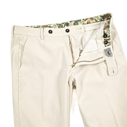 BERWICH "MORELLO" ストレッチコットン ノータックパンツ オフホワイト(latte802) 48 | GUARDAROBA MILANO OFFICIAL STORE