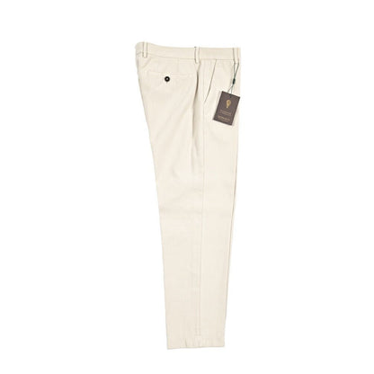 BERWICH "MORELLO" ストレッチコットン ノータックパンツ オフホワイト(latte802) 48 | GUARDAROBA MILANO OFFICIAL STORE