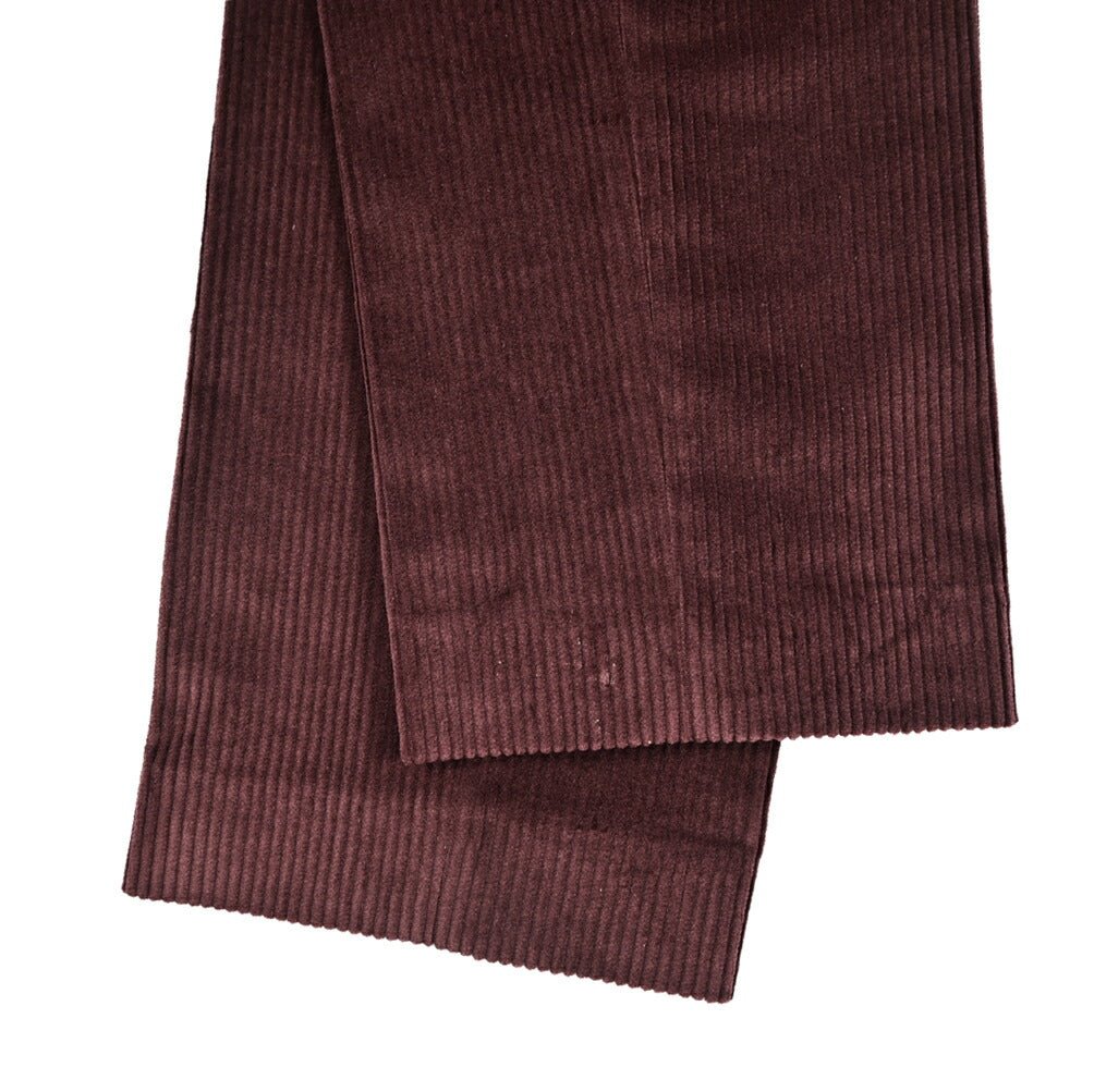 BERWICH “MORELLO” ストレッチコットン 中畝コーデュロイノータックパンツ ワインレッド(wine) 46 | GUARDAROBA MILANO OFFICIAL STORE