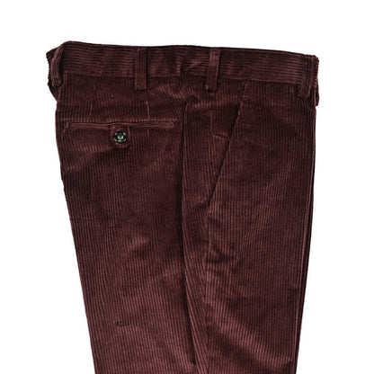 BERWICH “MORELLO” ストレッチコットン 中畝コーデュロイノータックパンツ ワインレッド(wine) 46 | GUARDAROBA MILANO OFFICIAL STORE
