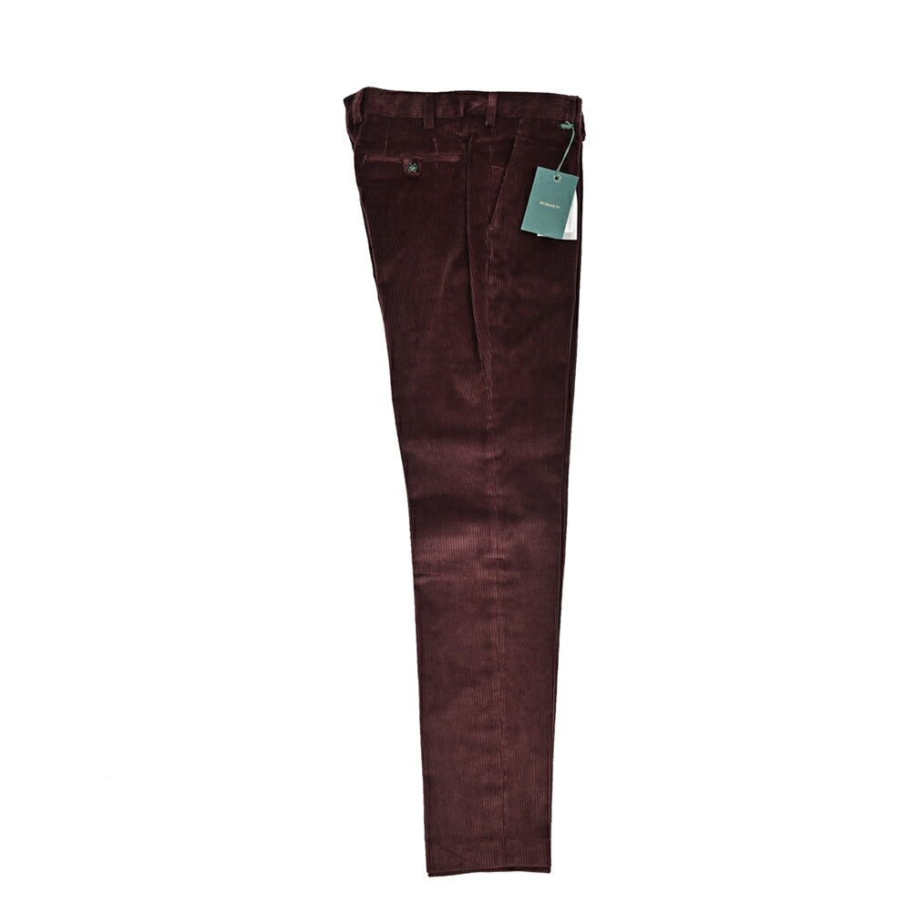 BERWICH “MORELLO” ストレッチコットン 中畝コーデュロイノータックパンツ ワインレッド(wine) 46 | GUARDAROBA MILANO OFFICIAL STORE