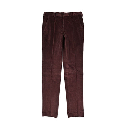 BERWICH “MORELLO” ストレッチコットン 中畝コーデュロイノータックパンツ ワインレッド(wine) 46 | GUARDAROBA MILANO OFFICIAL STORE