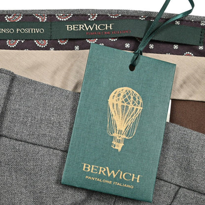 BERWICH “MORELLO” ストレッチコットン ノータックパンツ グレー(grey) 46 | GUARDAROBA MILANO OFFICIAL STORE
