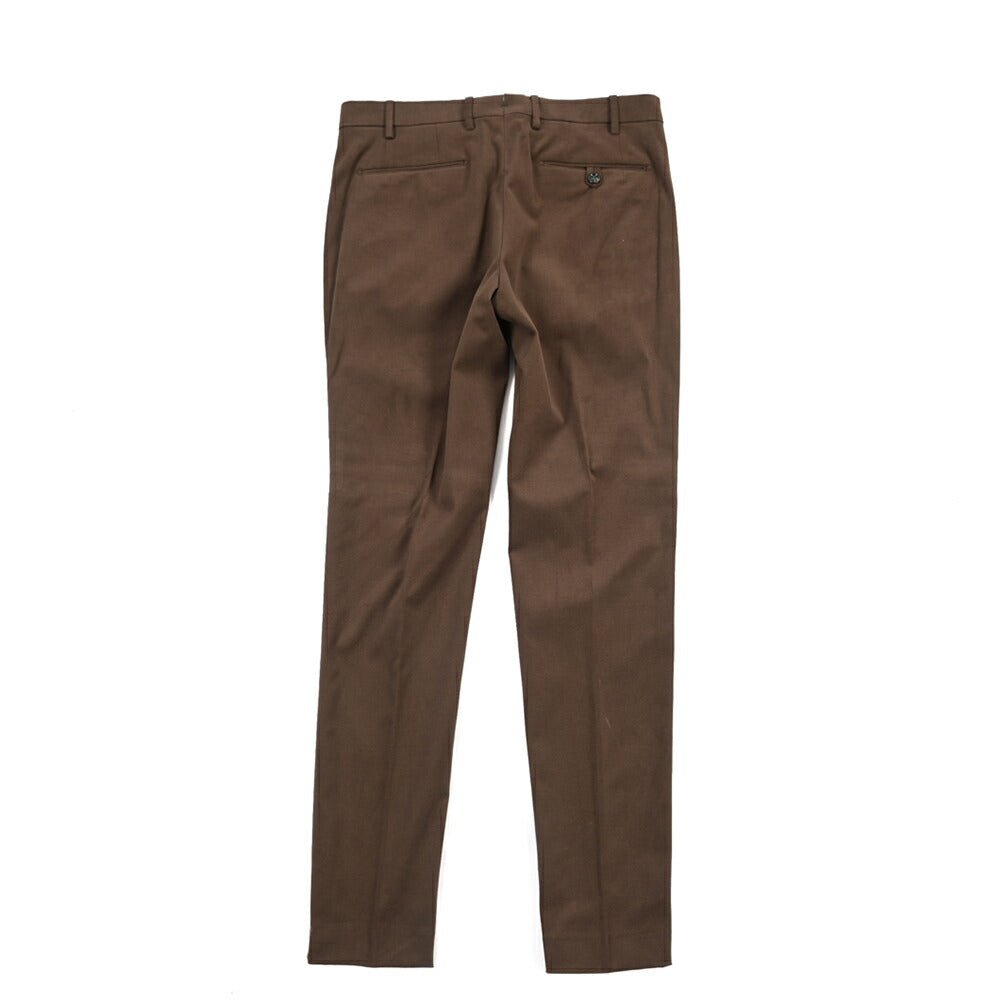 BERWICH “MORELLO” ストレッチコットン ノータックパンツ ブラウン(brown) 46 | GUARDAROBA MILANO OFFICIAL STORE