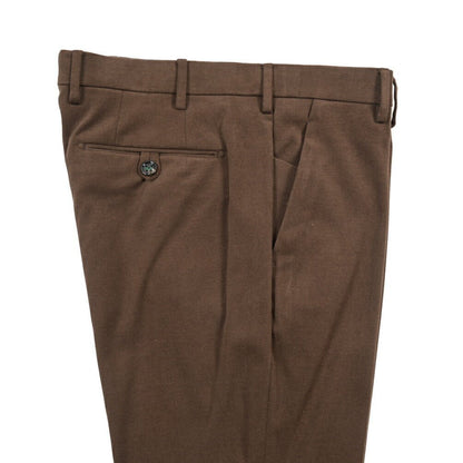 BERWICH “MORELLO” ストレッチコットン ノータックパンツ ブラウン(brown) 46 | GUARDAROBA MILANO OFFICIAL STORE
