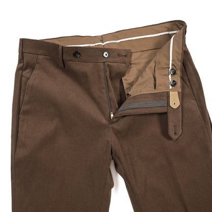 BERWICH “MORELLO” ストレッチコットン ノータックパンツ ブラウン(brown) 46 | GUARDAROBA MILANO OFFICIAL STORE