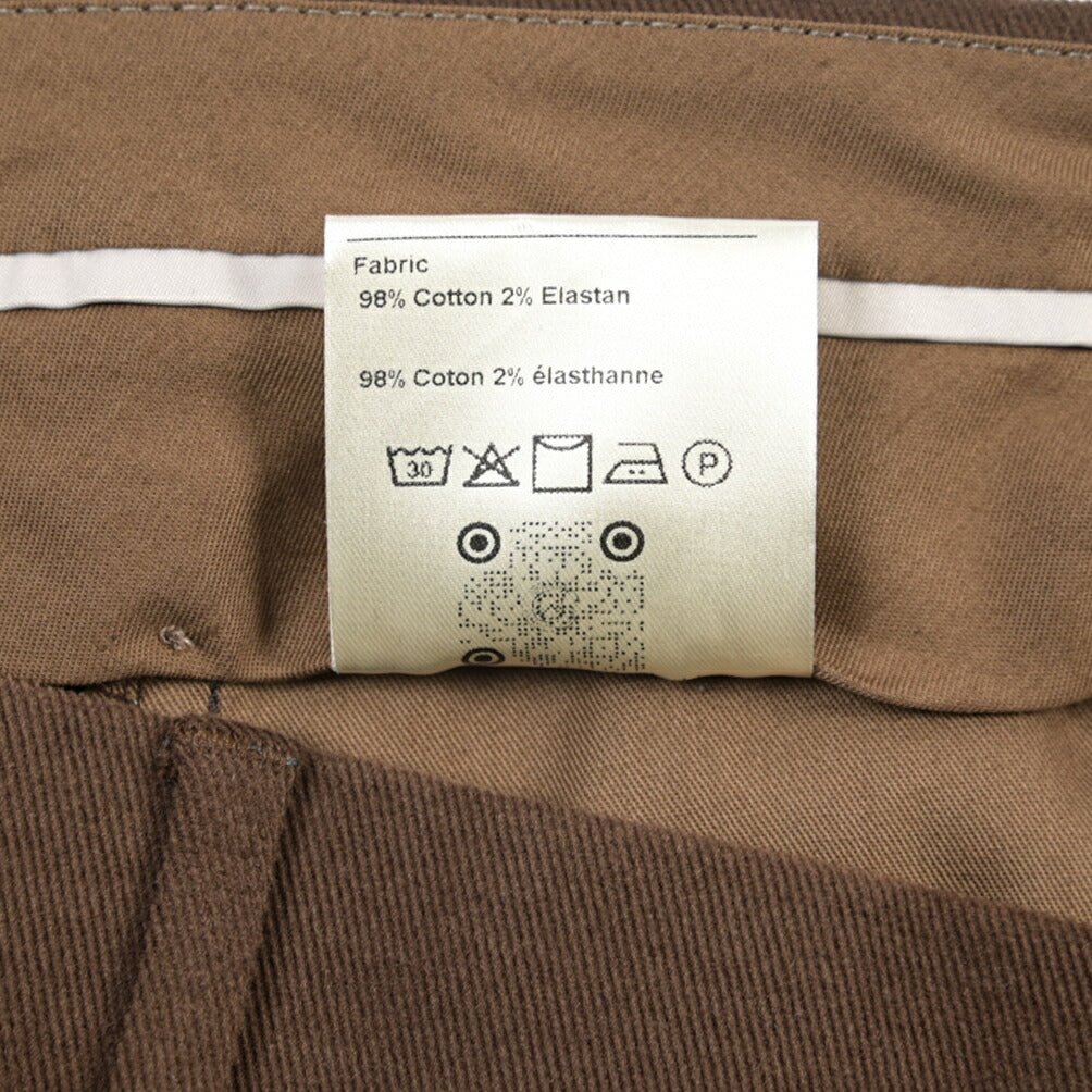 BERWICH “MORELLO” ストレッチコットン ノータックパンツ ブラウン(brown) 46 | GUARDAROBA MILANO OFFICIAL STORE