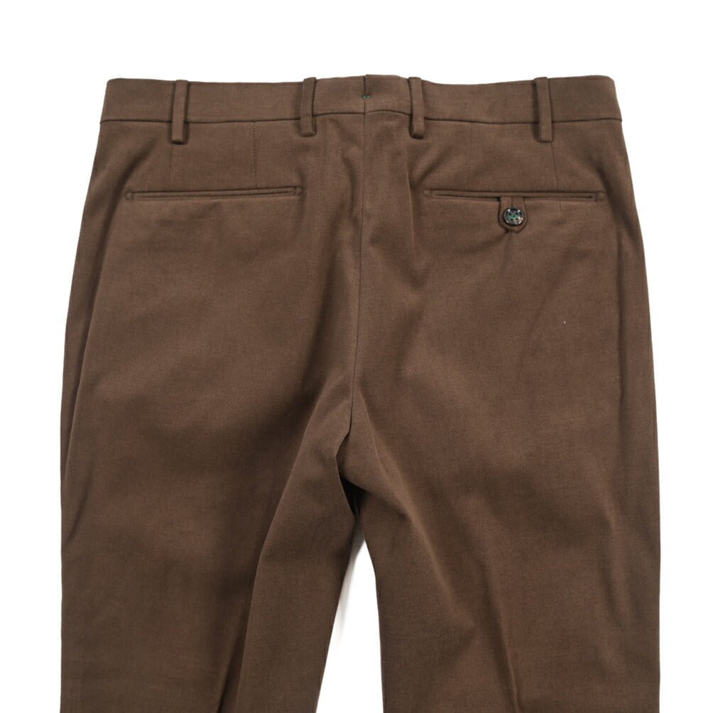 BERWICH “MORELLO” ストレッチコットン ノータックパンツ ブラウン(brown) 46 | GUARDAROBA MILANO OFFICIAL STORE