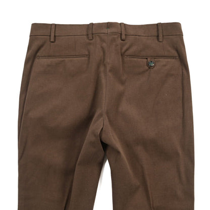 BERWICH “MORELLO” ストレッチコットン ノータックパンツ ブラウン(brown) 46 | GUARDAROBA MILANO OFFICIAL STORE