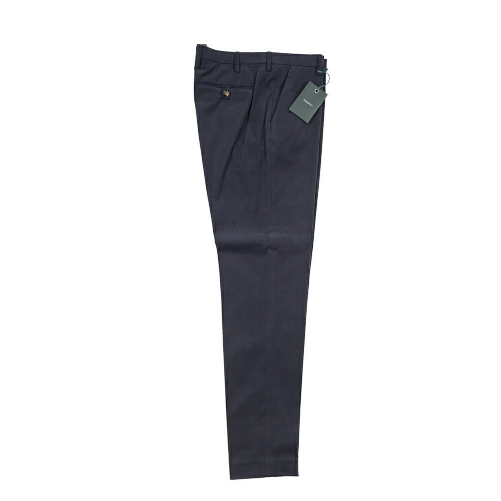 BERWICH “MORELLO” ストレッチコットン ノータックパンツ ネイビー(blue) 52 | GUARDAROBA MILANO OFFICIAL STORE