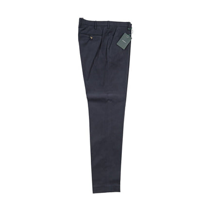 BERWICH “MORELLO” ストレッチコットン ノータックパンツ ネイビー(blue) 52 | GUARDAROBA MILANO OFFICIAL STORE