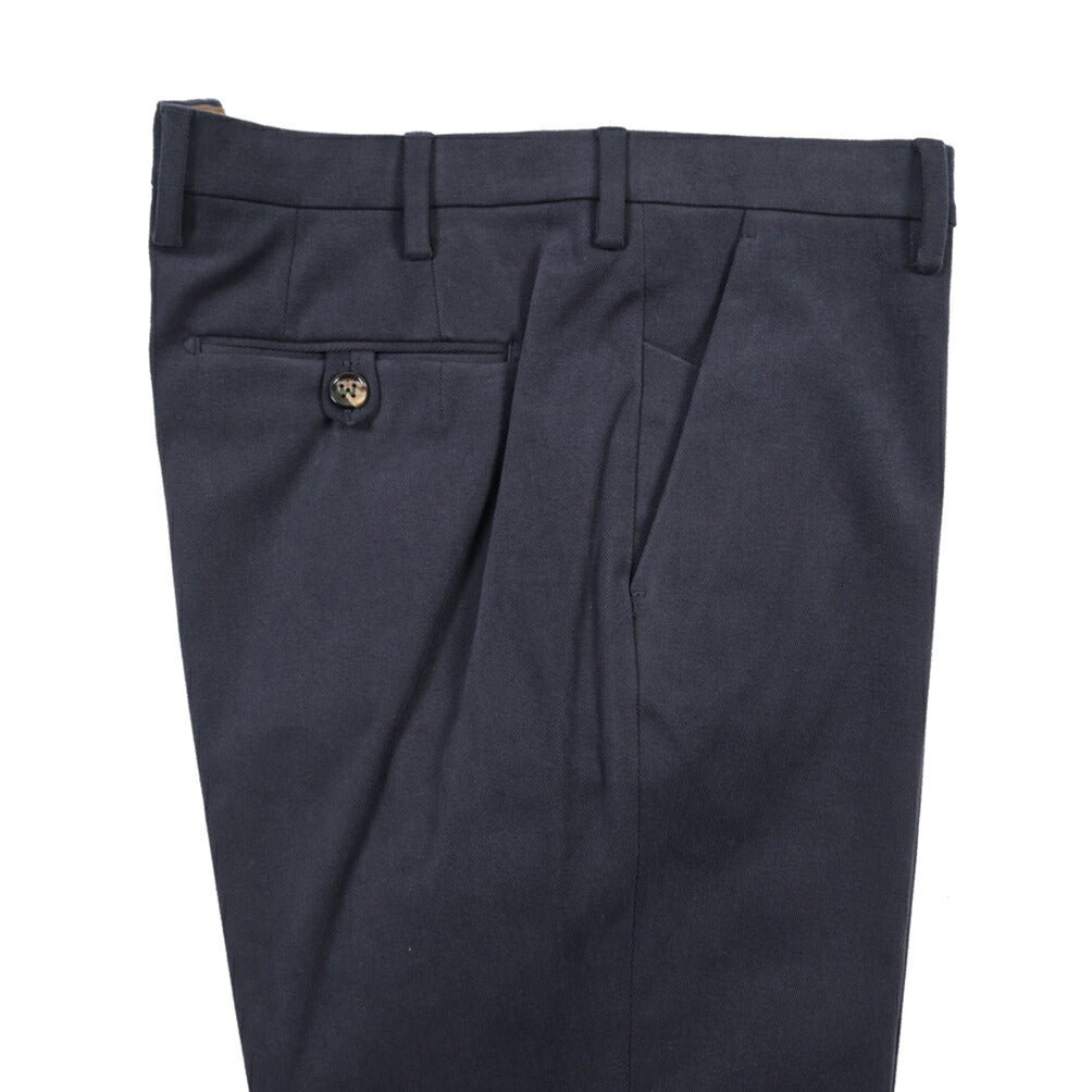 BERWICH “MORELLO” ストレッチコットン ノータックパンツ ネイビー(blue) 52 | GUARDAROBA MILANO OFFICIAL STORE