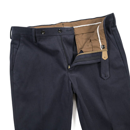 BERWICH “MORELLO” ストレッチコットン ノータックパンツ ネイビー(blue) 52 | GUARDAROBA MILANO OFFICIAL STORE