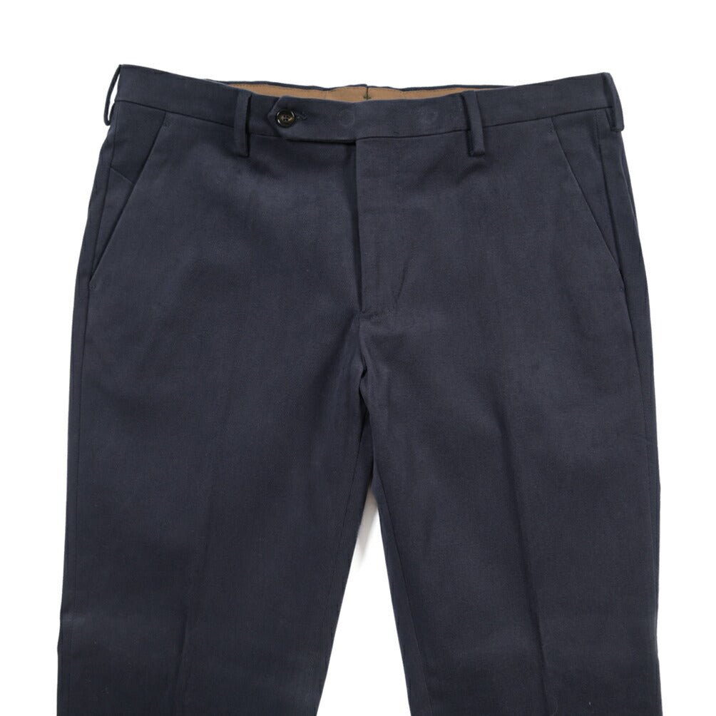BERWICH “MORELLO” ストレッチコットン ノータックパンツ ネイビー(blue) 52 | GUARDAROBA MILANO OFFICIAL STORE