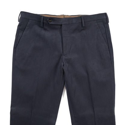 BERWICH “MORELLO” ストレッチコットン ノータックパンツ ネイビー(blue) 52 | GUARDAROBA MILANO OFFICIAL STORE
