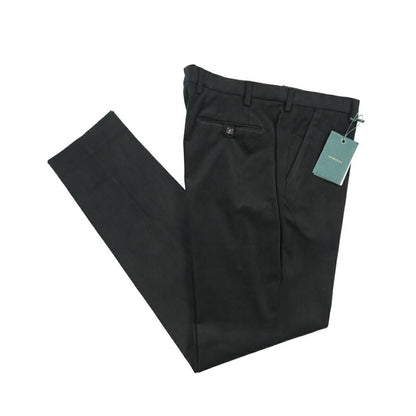 BERWICH “MORELLO” ストレッチコットン ノータックチノパンツ ブラック(black) 52 | GUARDAROBA MILANO OFFICIAL STORE