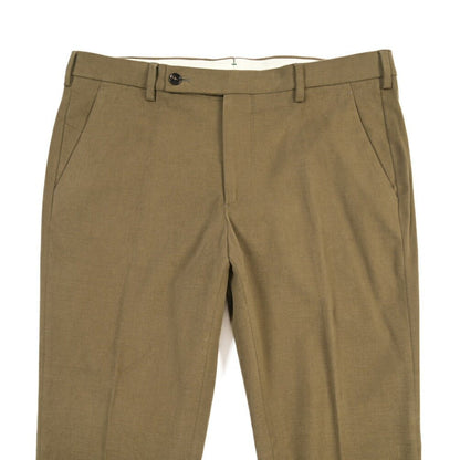 BERWICH “MORELLO” ストレッチコットン ノータックパンツ カーキグリーン(khaki) 50 | GUARDAROBA MILANO OFFICIAL STORE