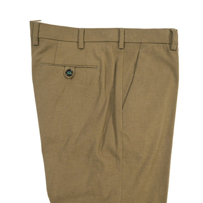 BERWICH “MORELLO” ストレッチコットン ノータックパンツ カーキグリーン(khaki) 50 | GUARDAROBA MILANO OFFICIAL STORE