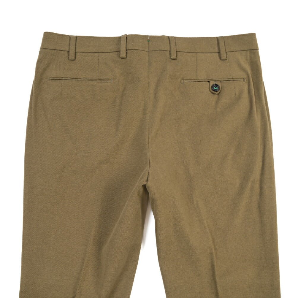BERWICH “MORELLO” ストレッチコットン ノータックパンツ カーキグリーン(khaki) 50 | GUARDAROBA MILANO OFFICIAL STORE
