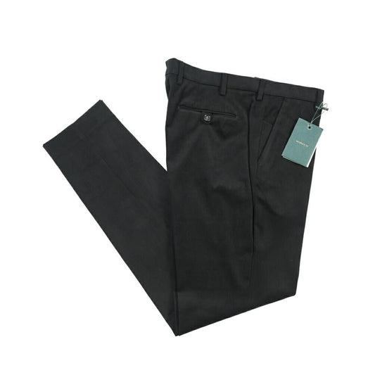 BERWICH “MORELLO” ストレッチコットン ノータックチノパンツ ブラック(black) 52 | GUARDAROBA MILANO OFFICIAL STORE