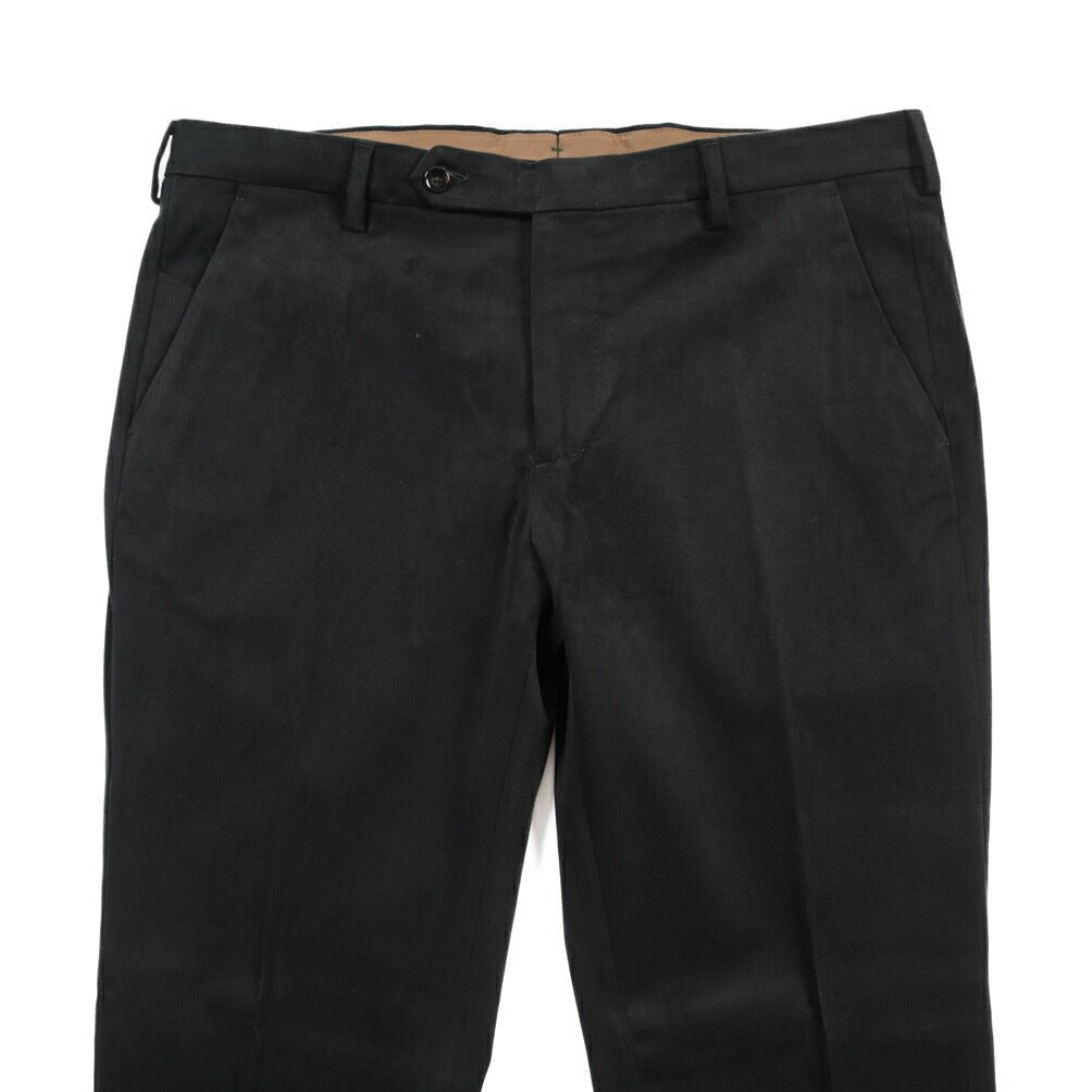 BERWICH “MORELLO” ストレッチコットン ノータックチノパンツ ブラック(black) 52 | GUARDAROBA MILANO OFFICIAL STORE