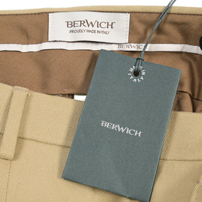 BERWICH “MORELLO” ストレッチコットン ノータックチノパンツ ベージュ(beige) 48 | GUARDAROBA MILANO OFFICIAL STORE